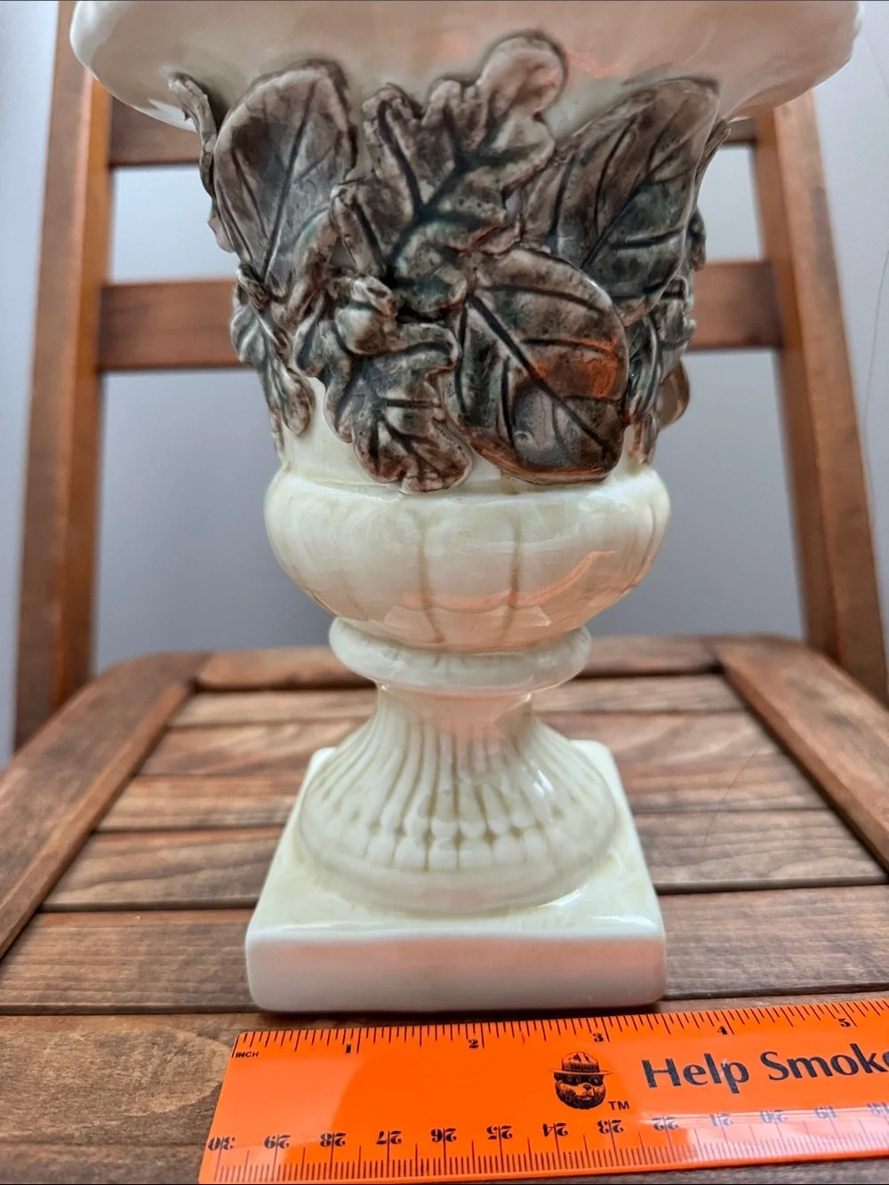 Vintage Napco Floral Pedestal Urn Planter